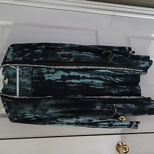 Gimmicks BKE Tie Dye Cardigan Sweater M Open Front Boho Hippie Gypsy Celestial